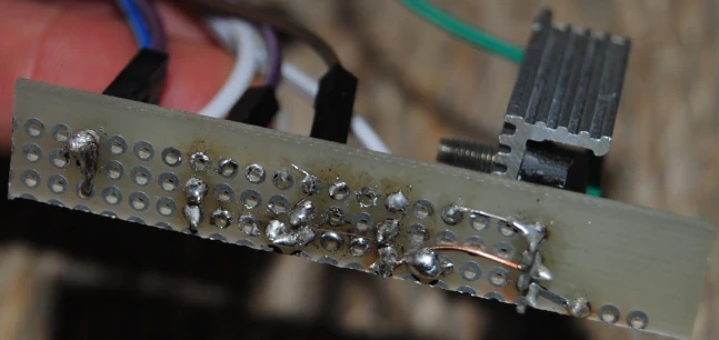 Bottom of the circuit board.